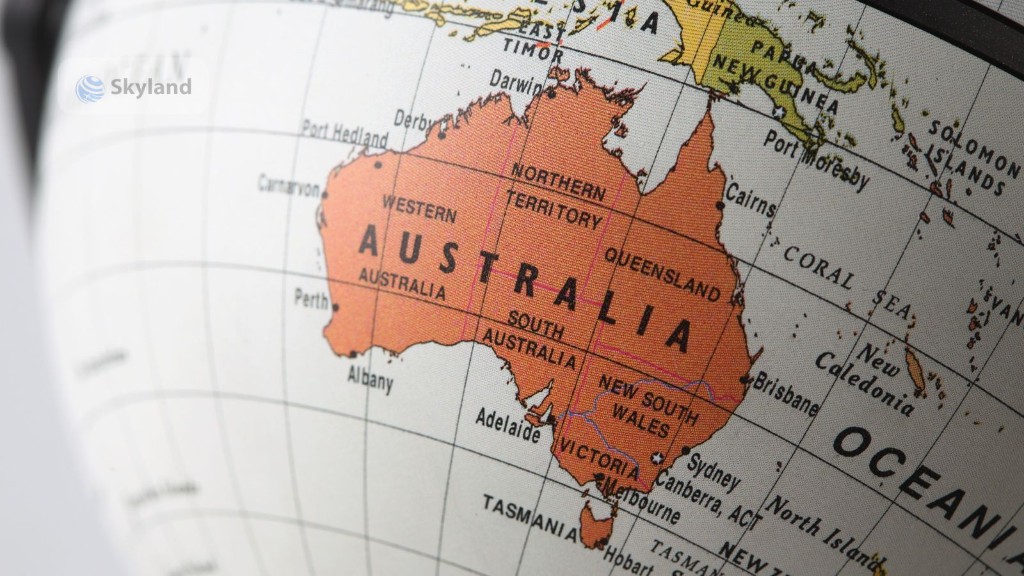 Globe focused on Australia