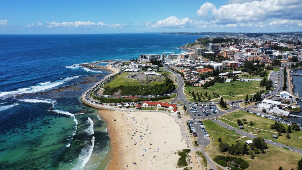 Aerial view of an Australian coastal city