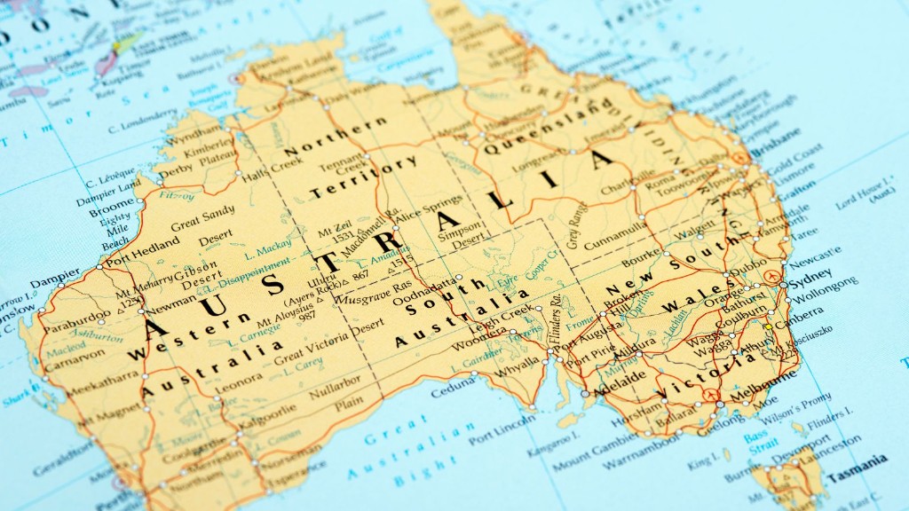 Map of Australia highlighting states and cities