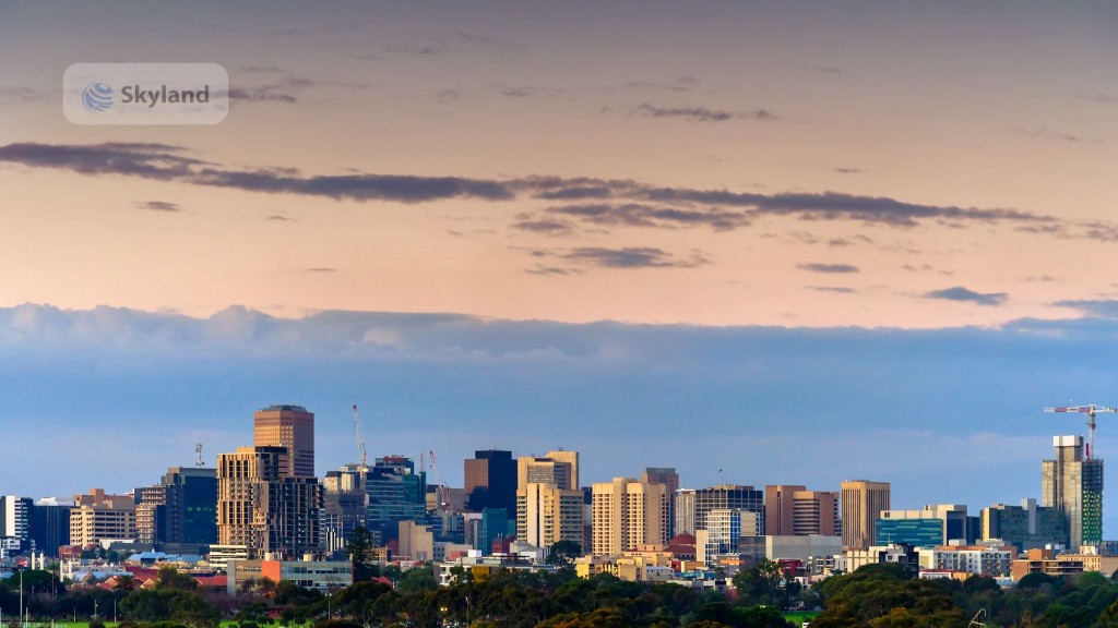 Adelaide city skyline at dusk