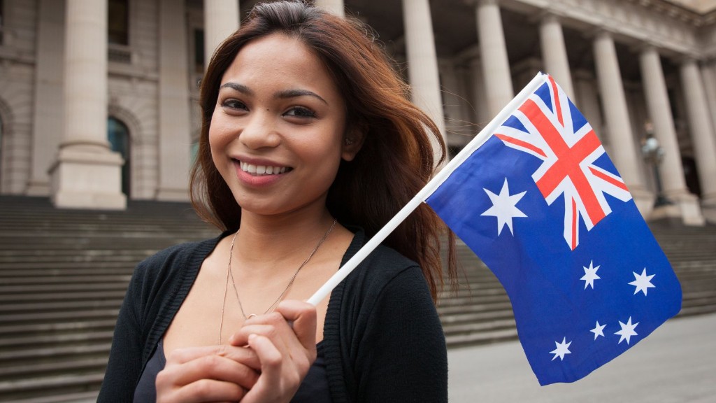 Passport, Australian flag and visa stamp