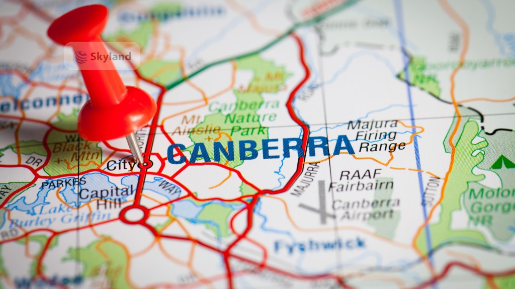 Map of Canberra in the Australian Capital Territory
