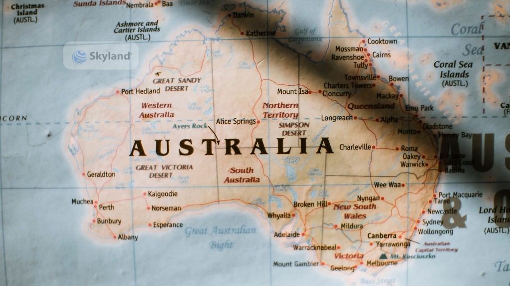 Map of Australia highlighting Canberra