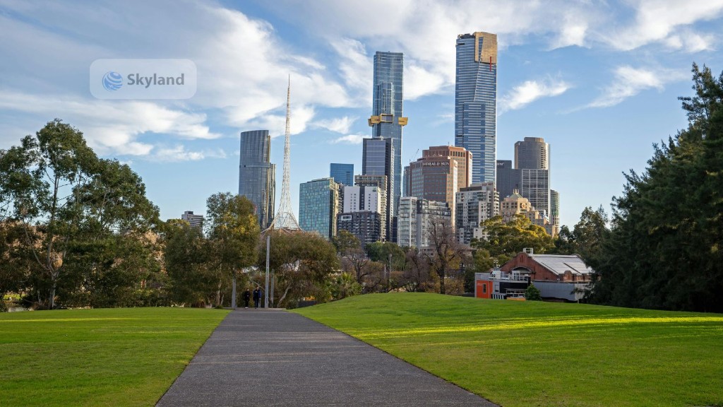 Melbourne skyline across the Yarra River with Flinders Street Station