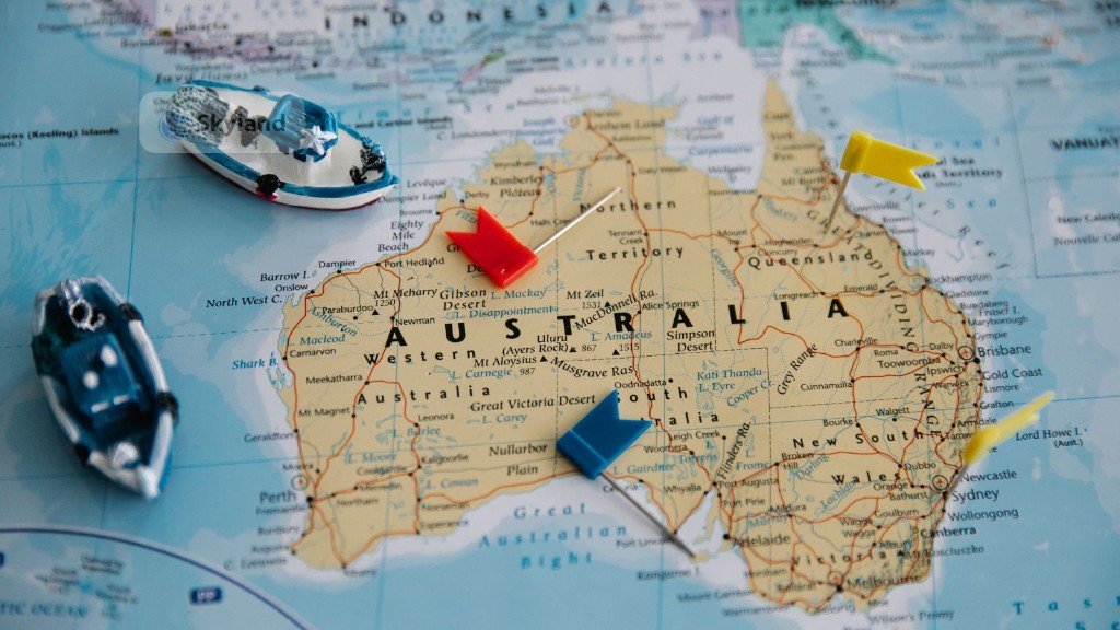 Map of Australia with Victoria marked