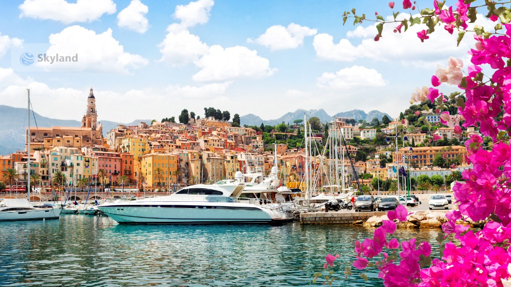 Coastal town on the French Riviera