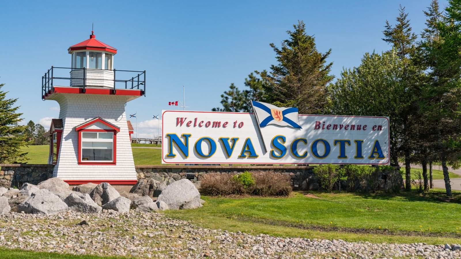 Welcome to Nova Scotia sign