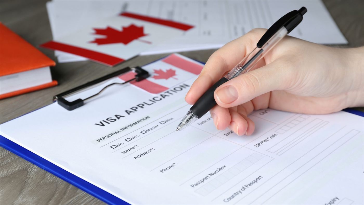 Completing a Canada visa application form