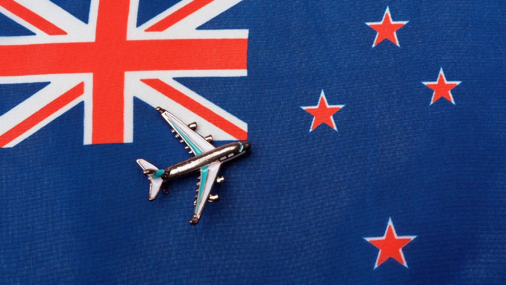 New Zealand flag with a model airplane
