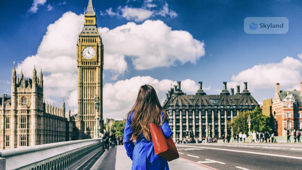 Student walking on Westminster Bridge towards Big Ben